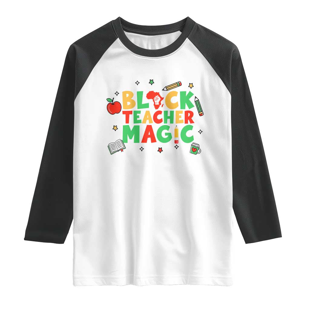 Inspirational Black Teacher Magic Raglan Shirt African American History Month - Wonder Print Shop