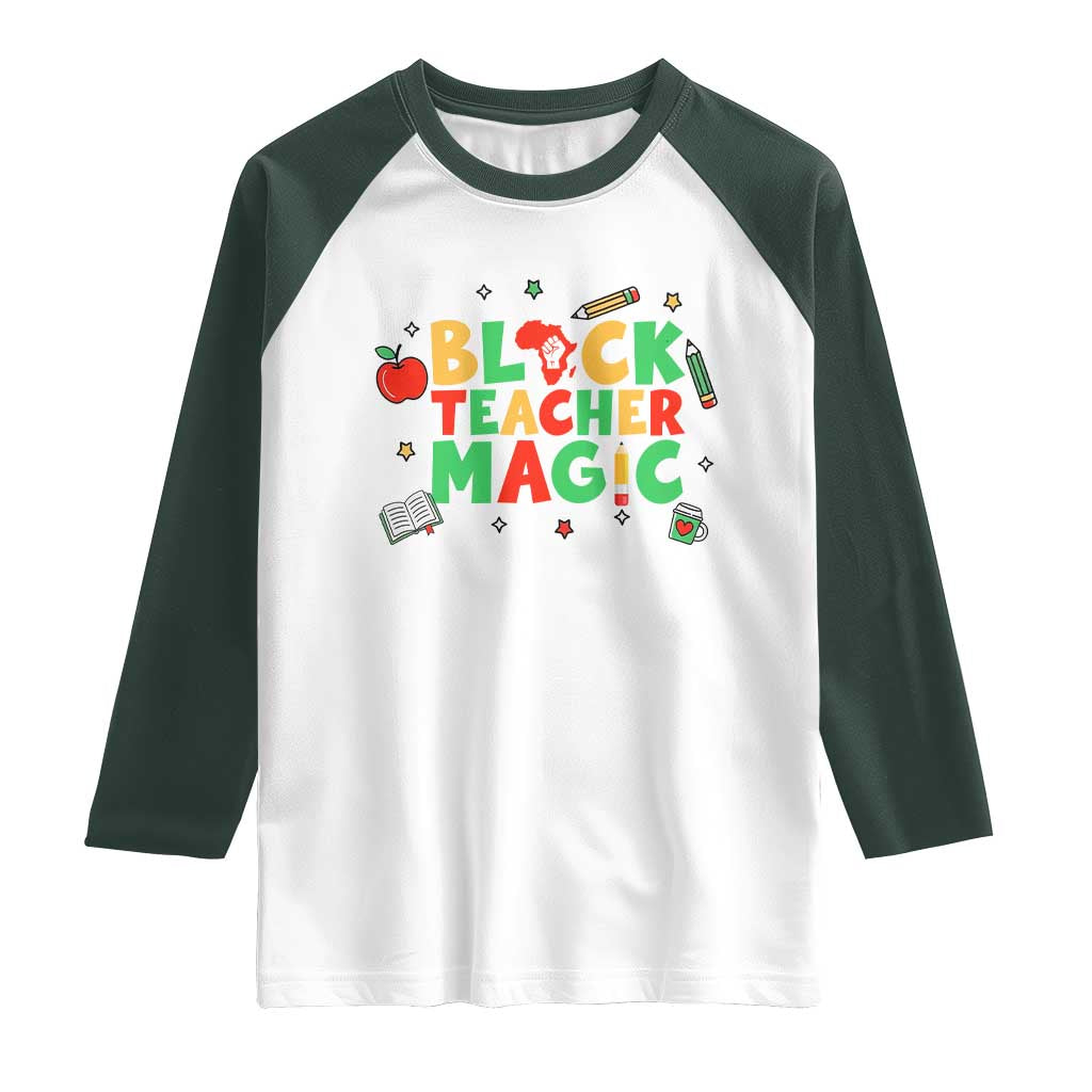 Inspirational Black Teacher Magic Raglan Shirt African American History Month - Wonder Print Shop