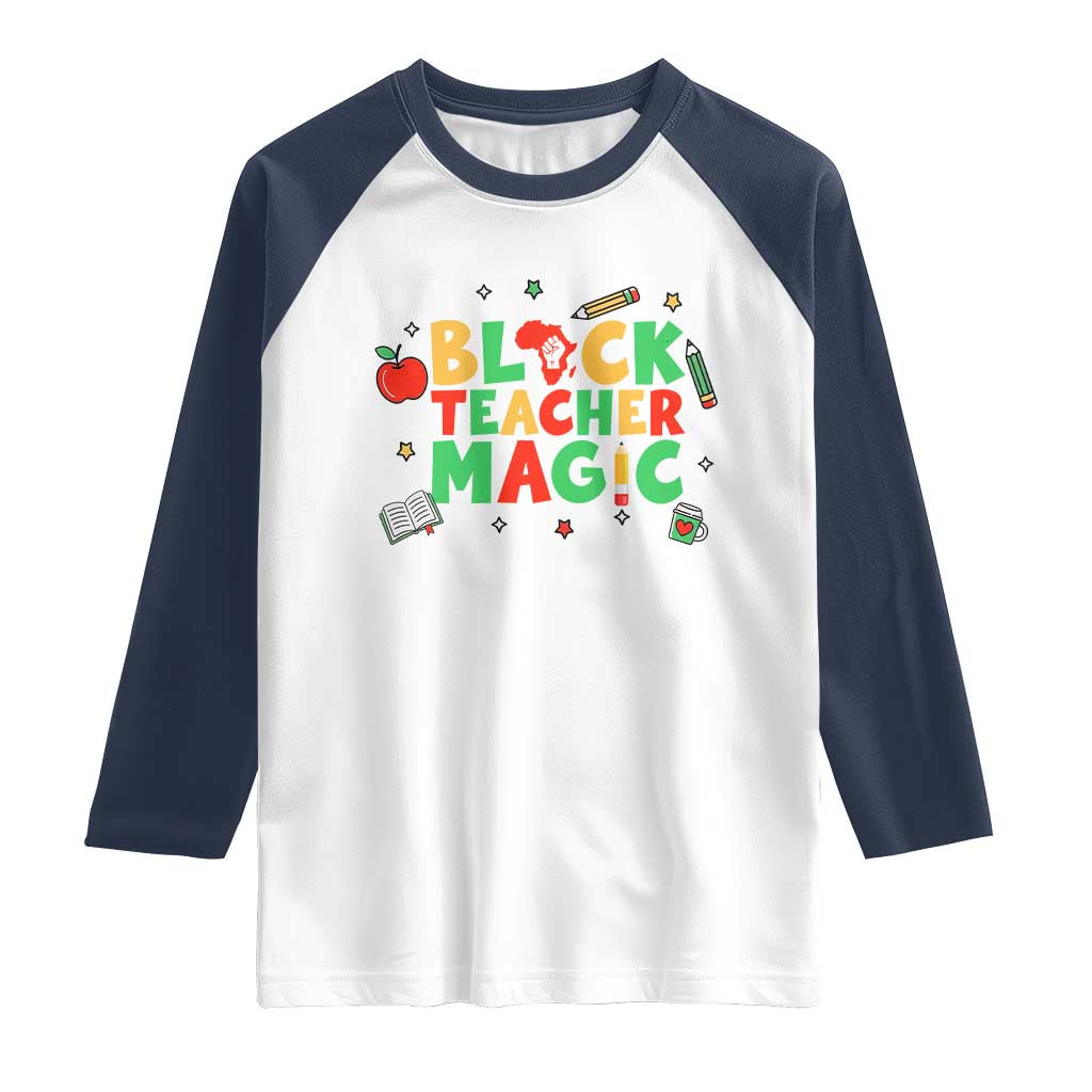 Inspirational Black Teacher Magic Raglan Shirt African American History Month - Wonder Print Shop