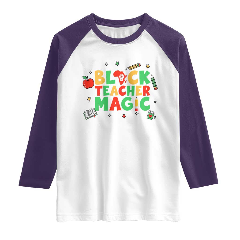 Inspirational Black Teacher Magic Raglan Shirt African American History Month - Wonder Print Shop