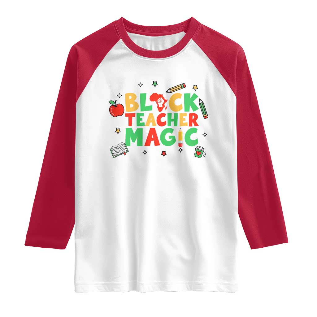 Inspirational Black Teacher Magic Raglan Shirt African American History Month - Wonder Print Shop