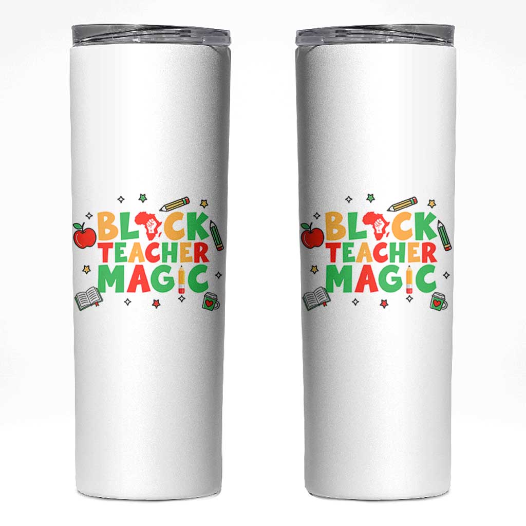 Inspirational Black Teacher Magic Skinny Tumbler African American History Month - Wonder Print Shop