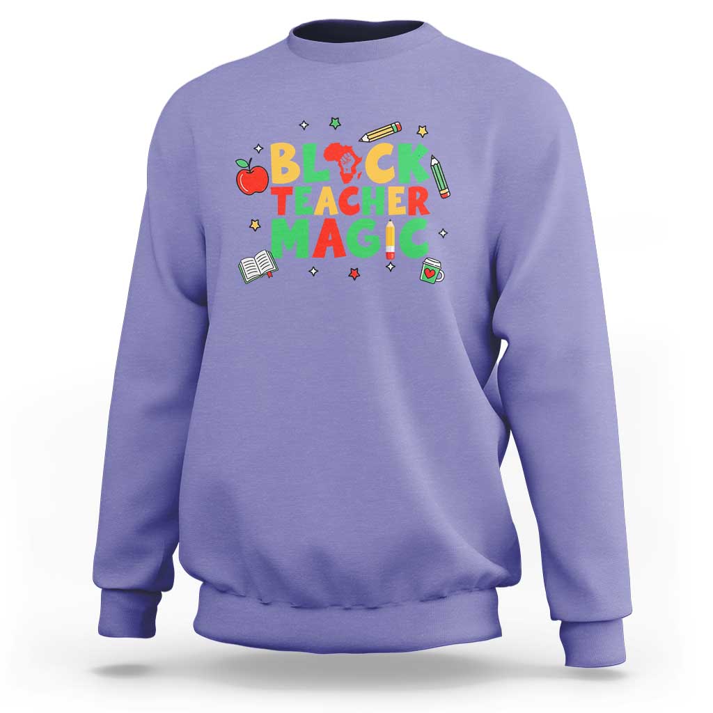 Inspirational Black Teacher Magic Sweatshirt African American History Month - Wonder Print Shop