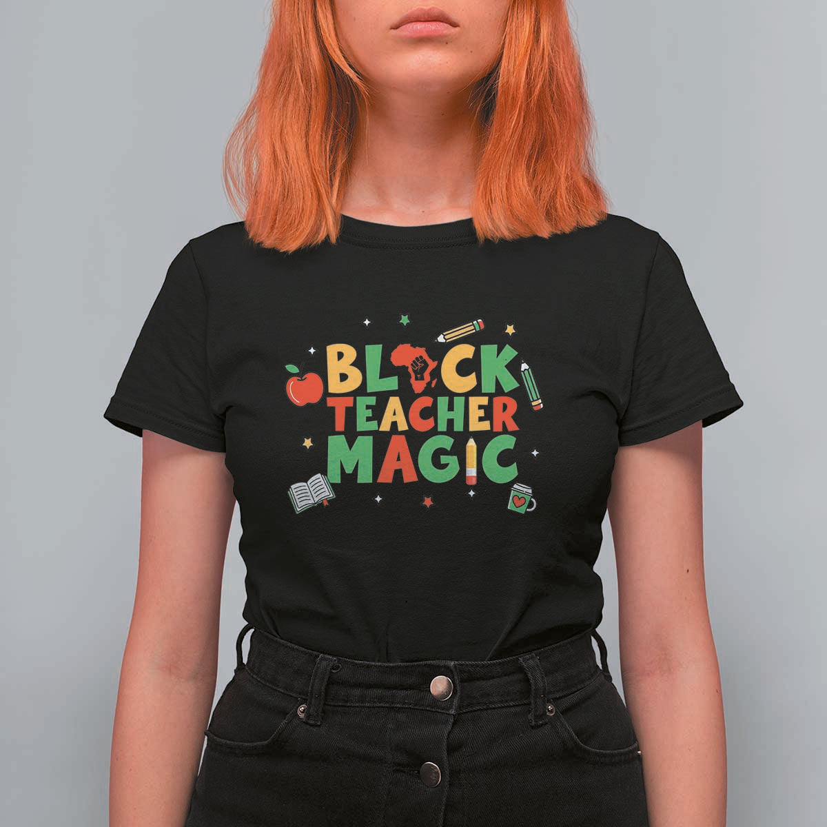 Inspirational Black Teacher Magic T Shirt For Women African American History Month - Wonder Print Shop