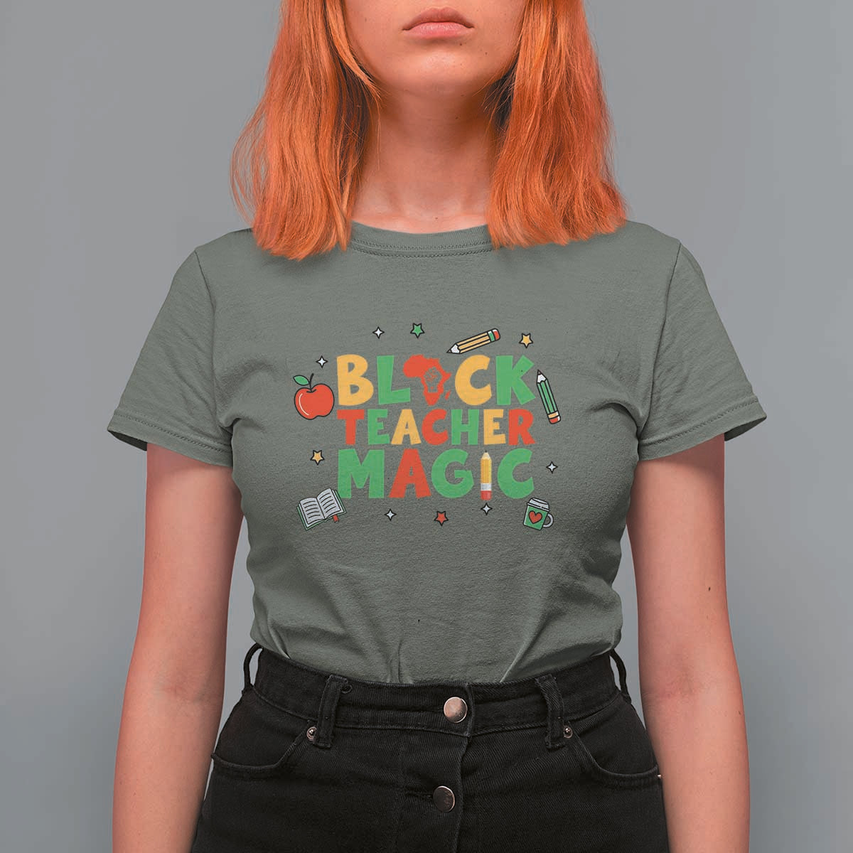 Inspirational Black Teacher Magic T Shirt For Women African American History Month - Wonder Print Shop