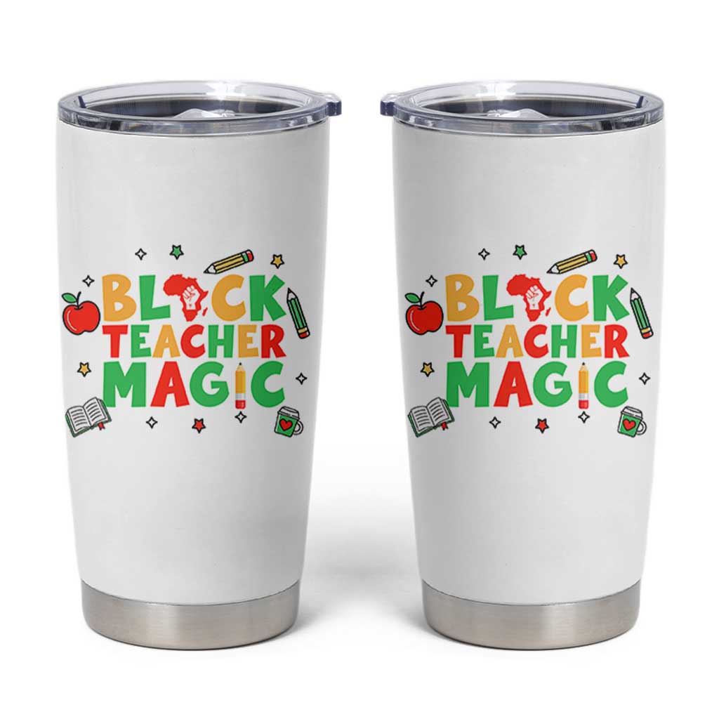 Inspirational Black Teacher Magic Tumbler Cup African American History Month - Wonder Print Shop