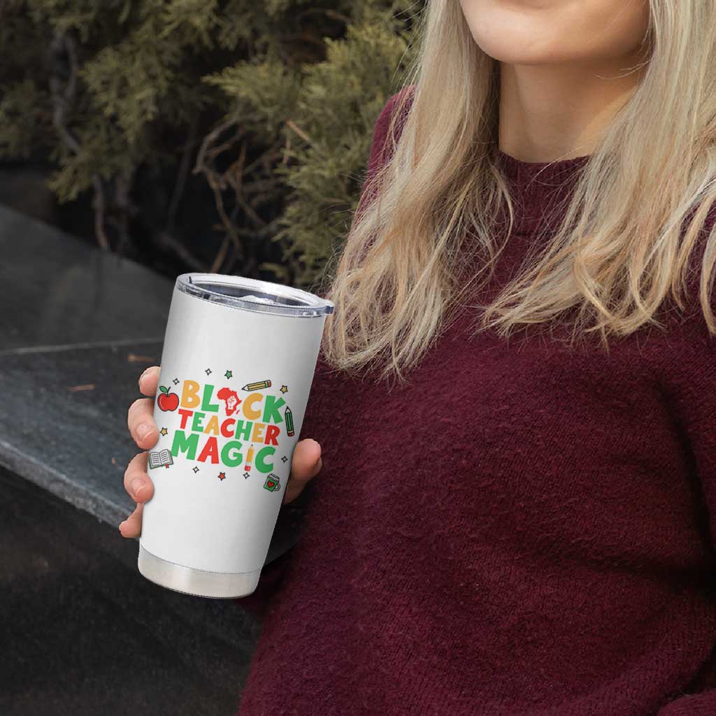 Inspirational Black Teacher Magic Tumbler Cup African American History Month - Wonder Print Shop