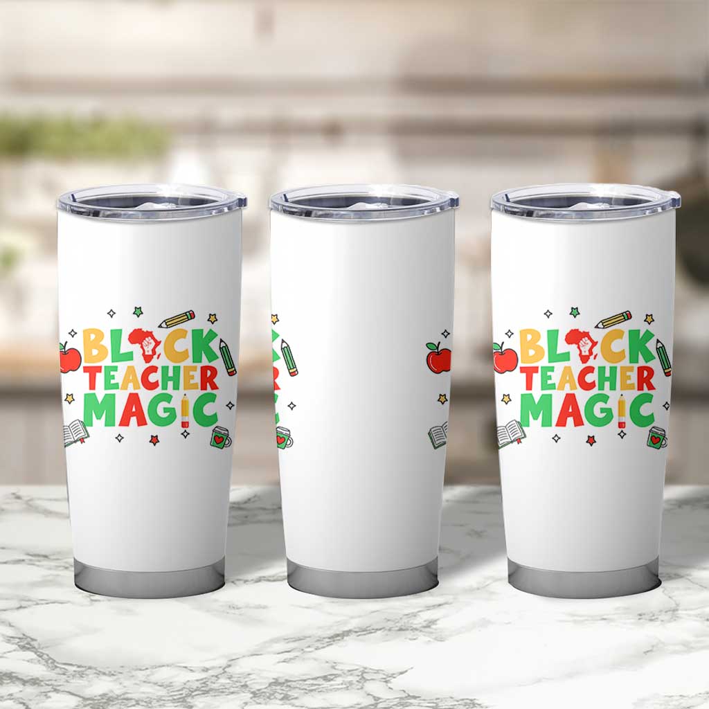 Inspirational Black Teacher Magic Tumbler Cup African American History Month - Wonder Print Shop