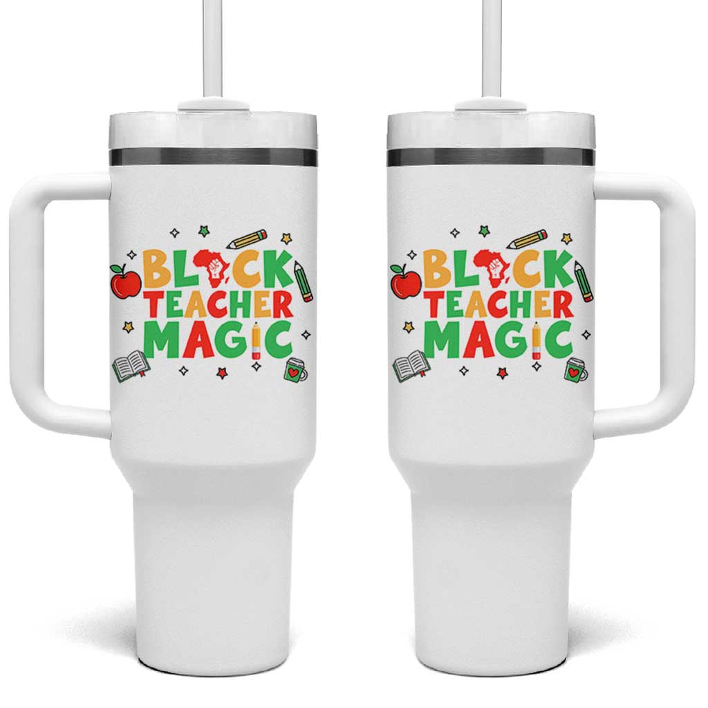 Inspirational Black Teacher Magic Tumbler With Handle African American History Month - Wonder Print Shop
