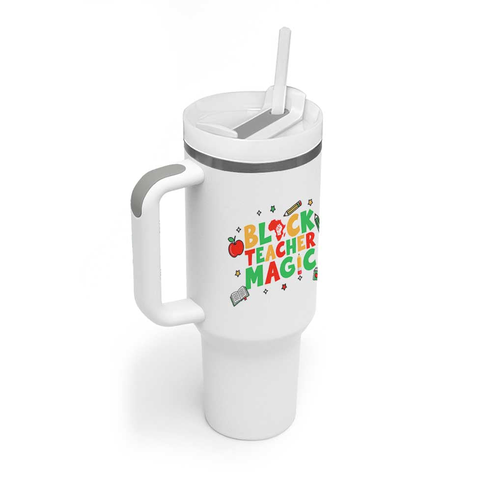 Inspirational Black Teacher Magic Tumbler With Handle African American History Month - Wonder Print Shop