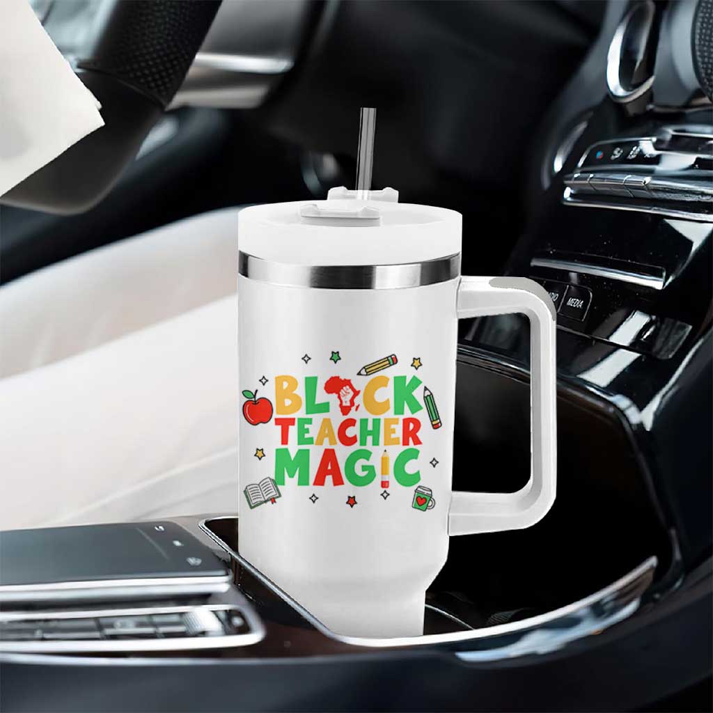 Inspirational Black Teacher Magic Tumbler With Handle African American History Month - Wonder Print Shop