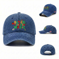 Inspirational Black Teacher Magic Washed Cotton Baseball Cap African American History Month