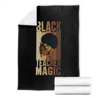 Black Teacher Magic Throw Blanket African American Pride Teacher Life - Wonder Print Shop