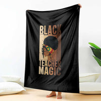 Black Teacher Magic Throw Blanket African American Pride Teacher Life - Wonder Print Shop