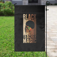 Black Teacher Magic Garden Flag African American Pride Teacher Life - Wonder Print Shop