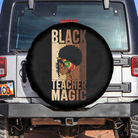Black Teacher Magic Spare Tire Cover African American Pride Teacher Life - Wonder Print Shop