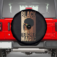 Black Teacher Magic Spare Tire Cover African American Pride Teacher Life - Wonder Print Shop