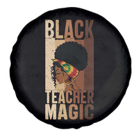 Black Teacher Magic Spare Tire Cover African American Pride Teacher Life - Wonder Print Shop