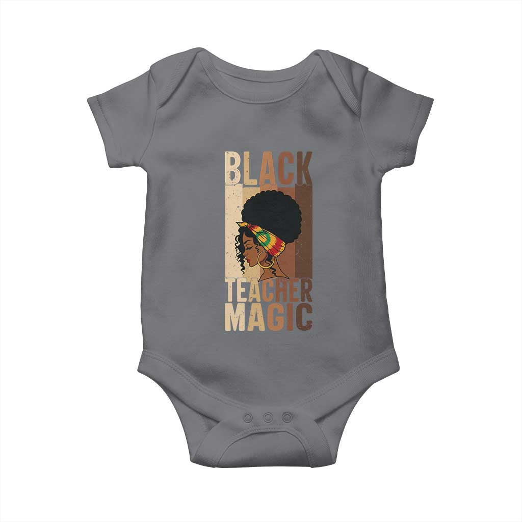 Black Teacher Magic Baby Onesie African American Pride Teacher Life - Wonder Print Shop