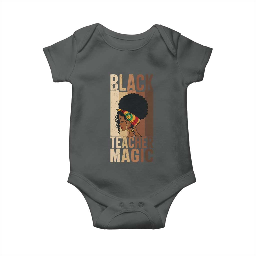 Black Teacher Magic Baby Onesie African American Pride Teacher Life - Wonder Print Shop
