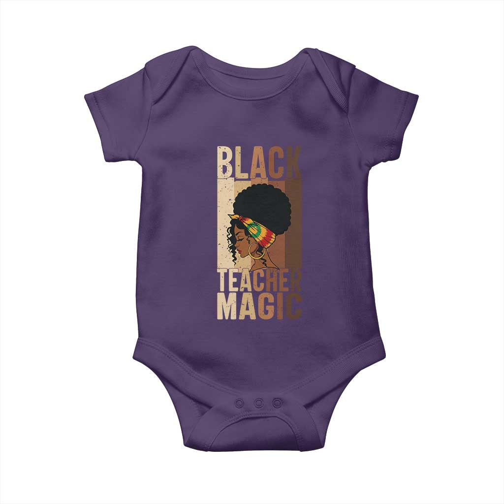 Black Teacher Magic Baby Onesie African American Pride Teacher Life - Wonder Print Shop