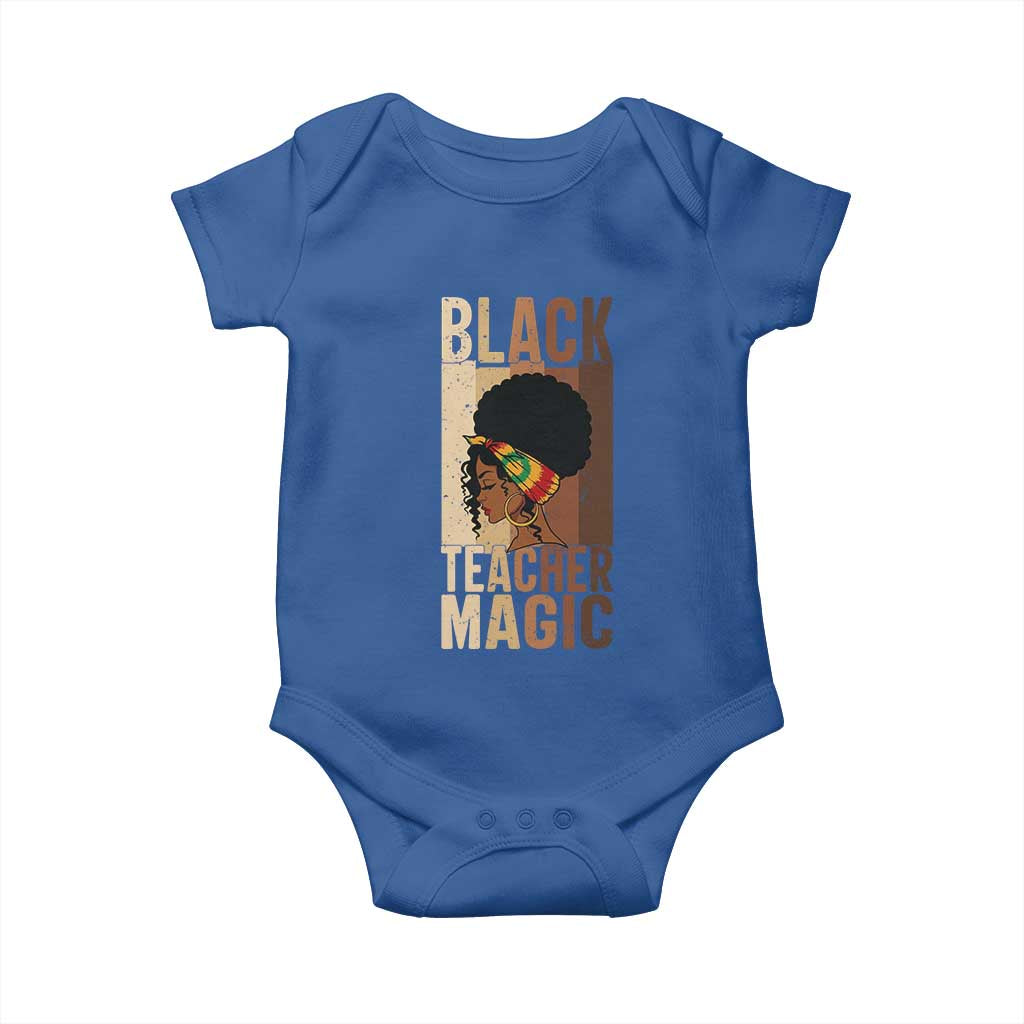 Black Teacher Magic Baby Onesie African American Pride Teacher Life - Wonder Print Shop