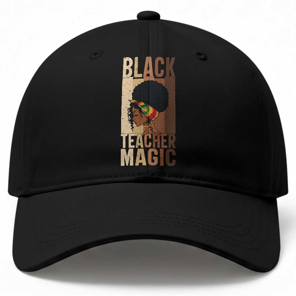 Black Teacher Magic Baseball Cap African American Pride Teacher Life