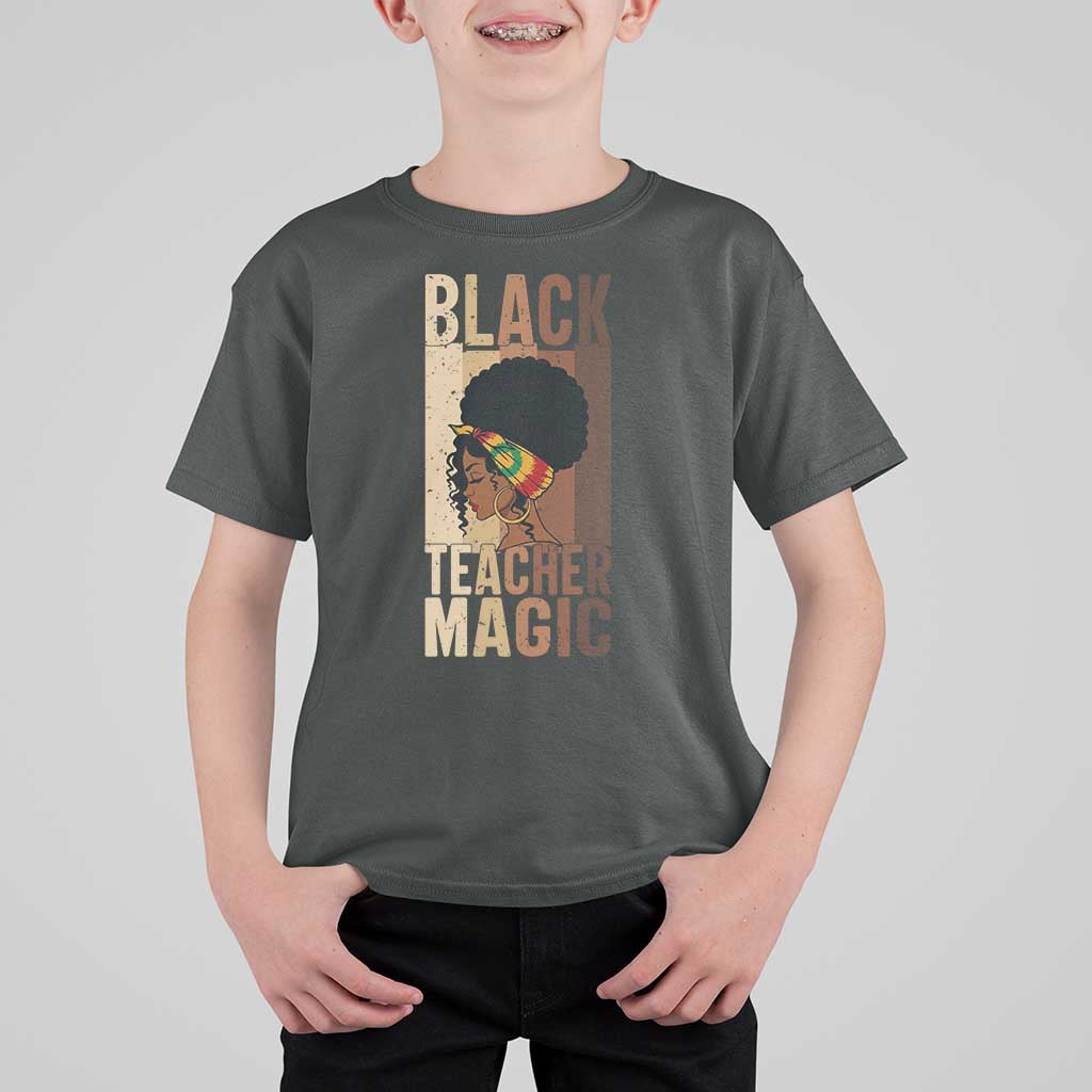 Black Teacher Magic T Shirt For Kid African American Pride Teacher Life - Wonder Print Shop