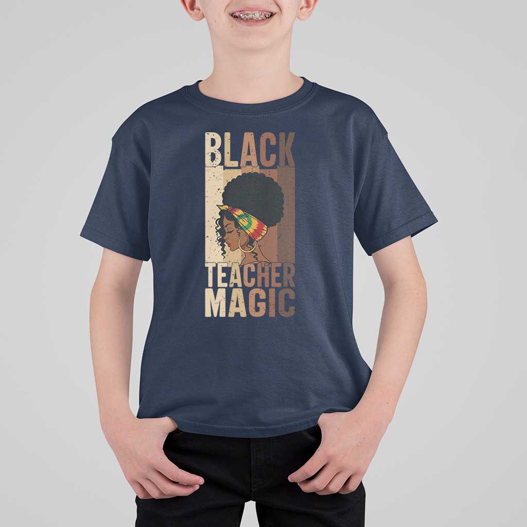 Black Teacher Magic T Shirt For Kid African American Pride Teacher Life - Wonder Print Shop