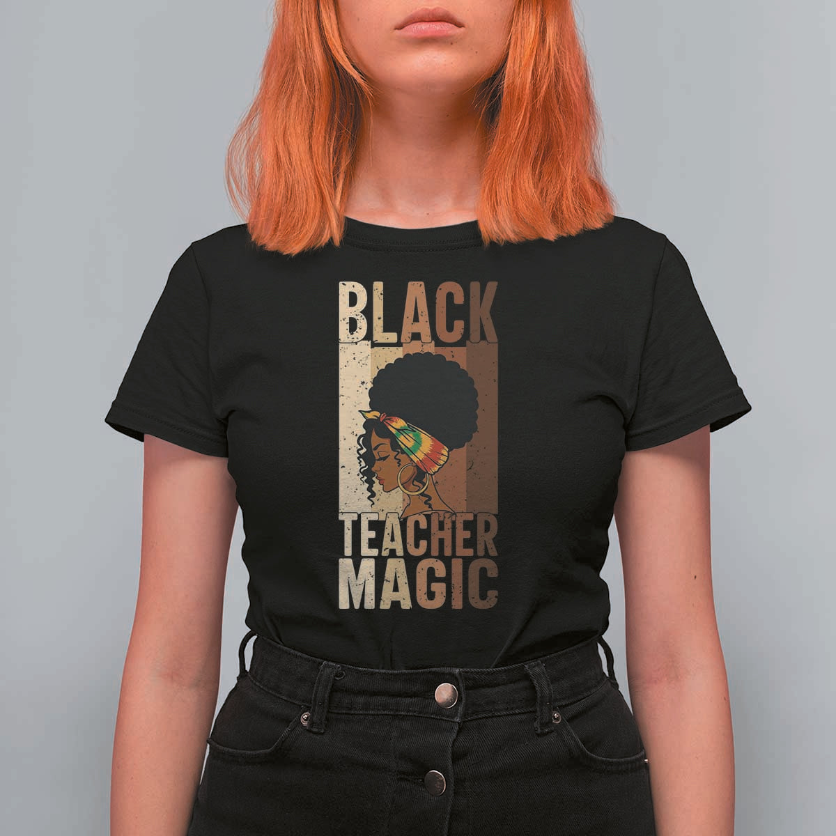 Black Teacher Magic T Shirt For Women African American Pride Teacher Life - Wonder Print Shop
