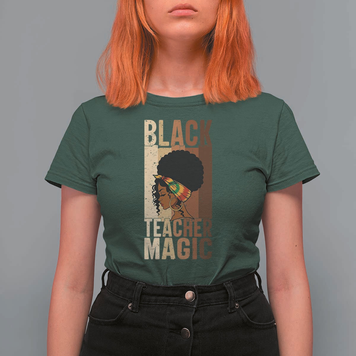 Black Teacher Magic T Shirt For Women African American Pride Teacher Life - Wonder Print Shop