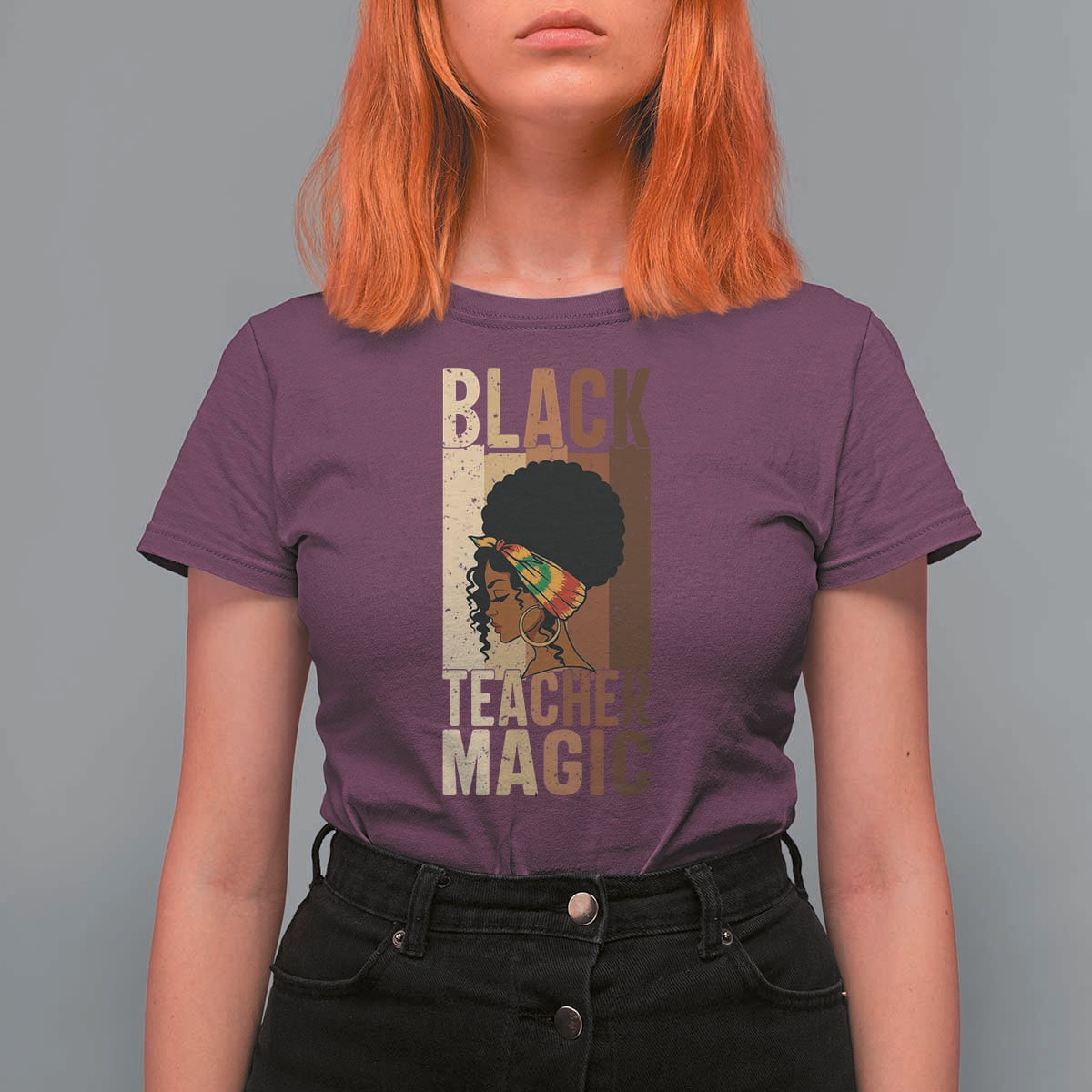 Black Teacher Magic T Shirt For Women African American Pride Teacher Life - Wonder Print Shop