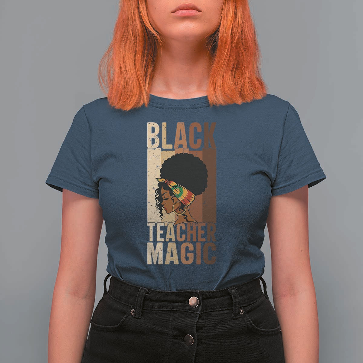 Black Teacher Magic T Shirt For Women African American Pride Teacher Life - Wonder Print Shop