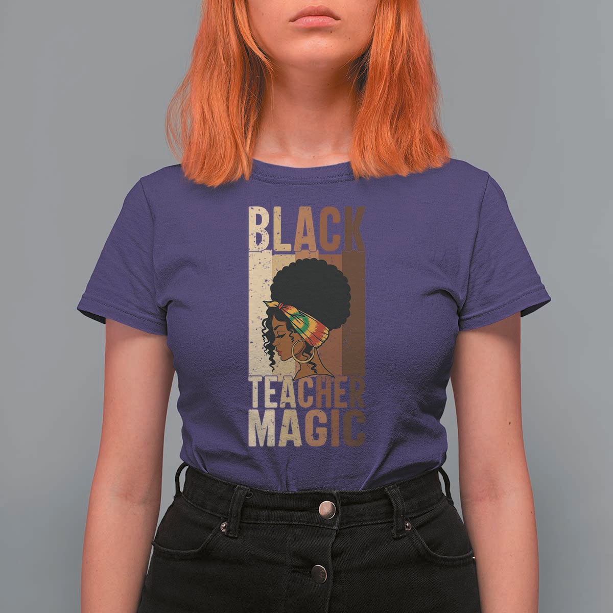 Black Teacher Magic T Shirt For Women African American Pride Teacher Life - Wonder Print Shop