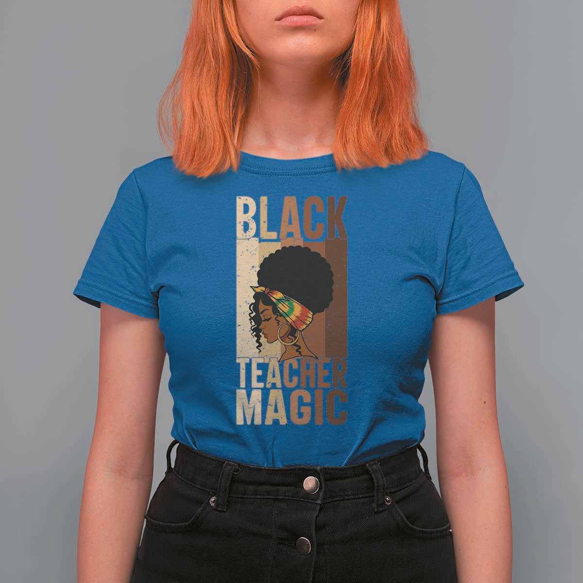 Black Teacher Magic T Shirt For Women African American Pride Teacher Life - Wonder Print Shop