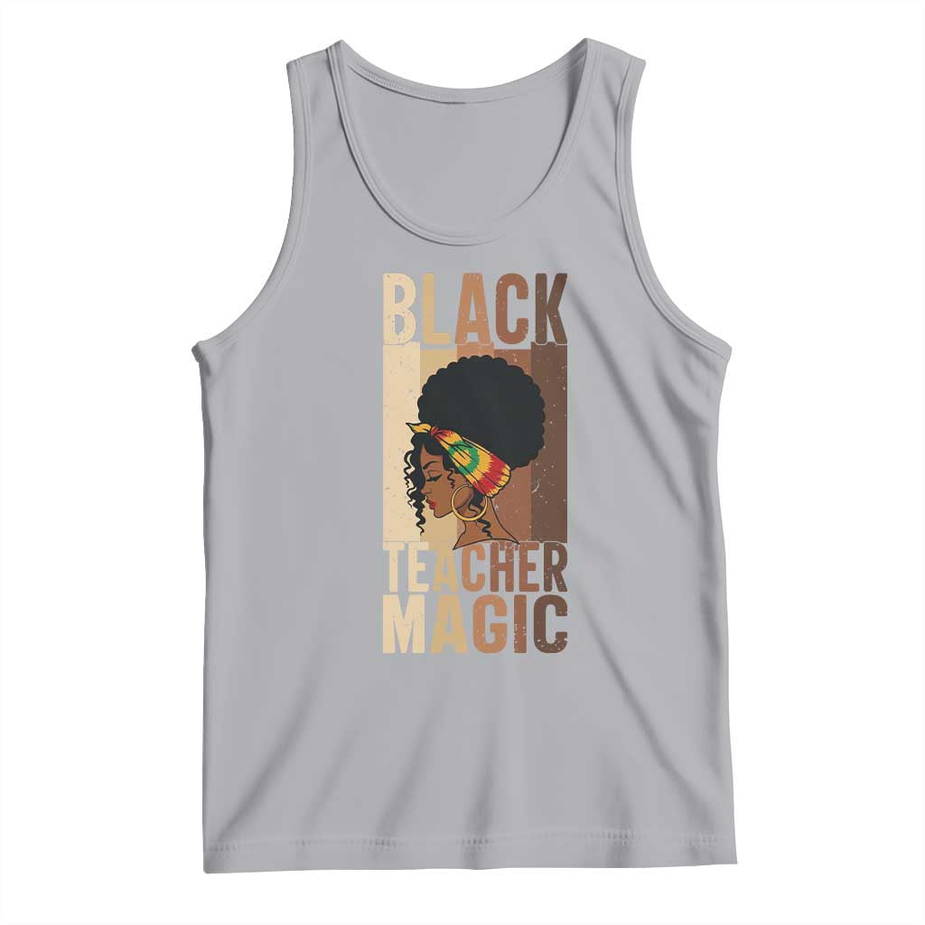 Black Teacher Magic Tank Top African American Pride Teacher Life - Wonder Print Shop