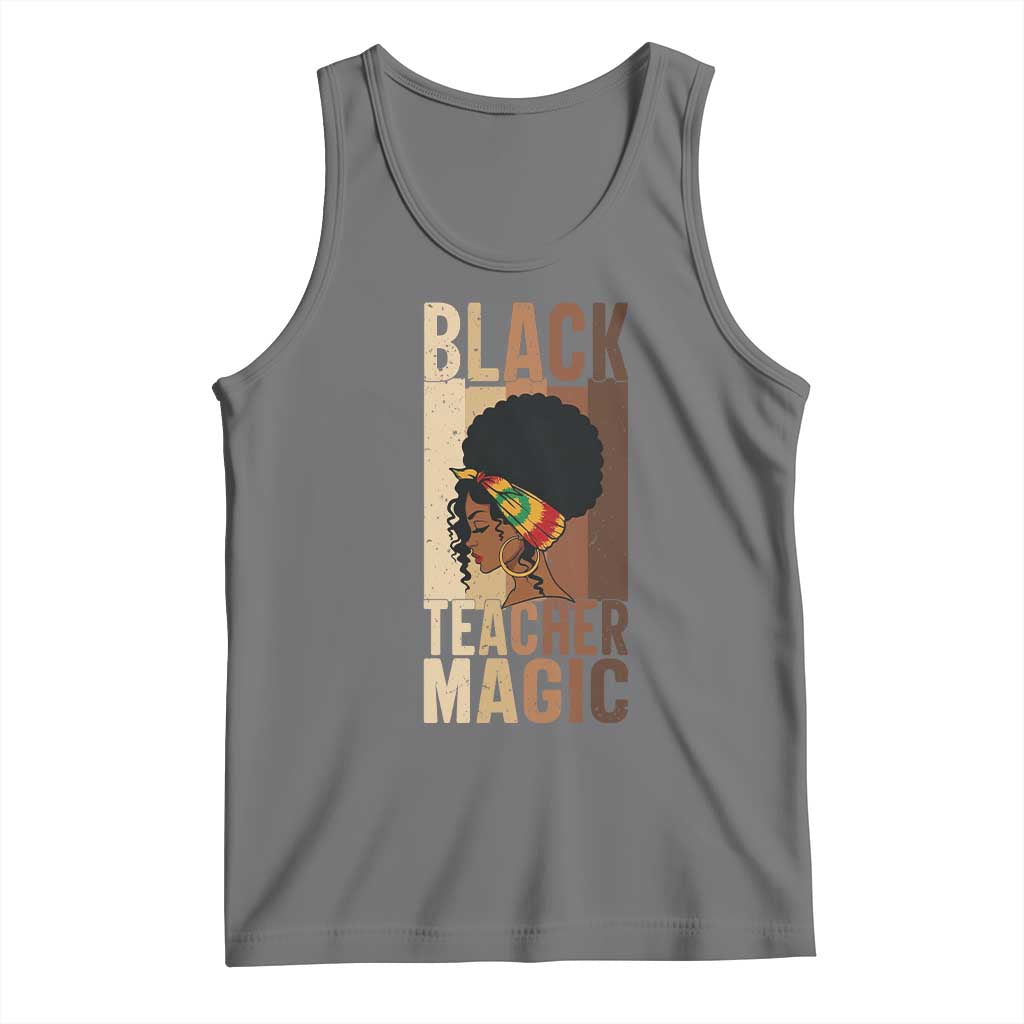 Black Teacher Magic Tank Top African American Pride Teacher Life - Wonder Print Shop