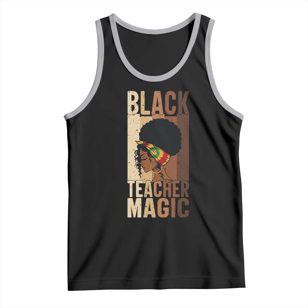 Black Teacher Magic Tank Top African American Pride Teacher Life - Wonder Print Shop