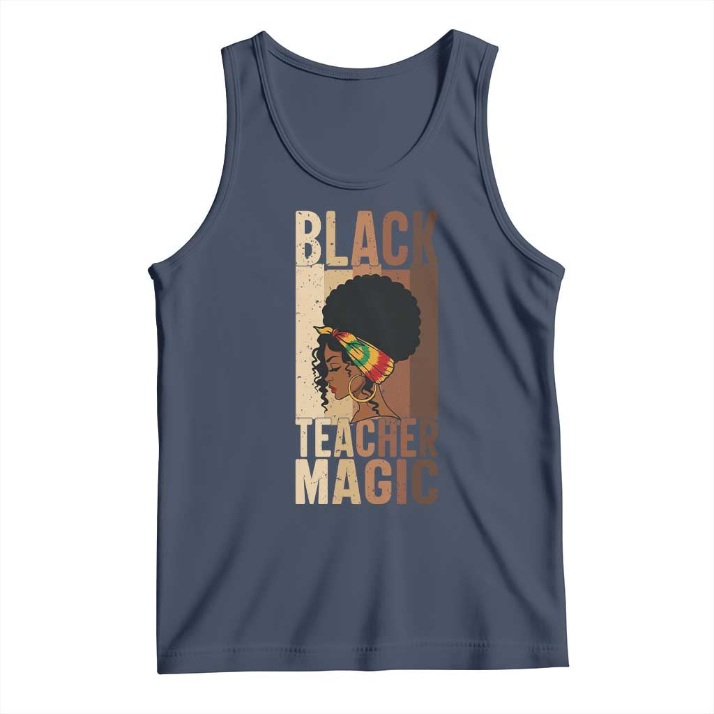 Black Teacher Magic Tank Top African American Pride Teacher Life - Wonder Print Shop