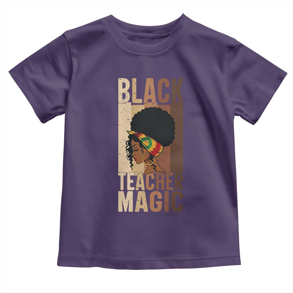 Black Teacher Magic Toddler T Shirt African American Pride Teacher Life - Wonder Print Shop