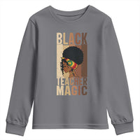 Black Teacher Magic Youth Sweatshirt African American Pride Teacher Life - Wonder Print Shop