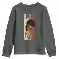Black Teacher Magic Youth Sweatshirt African American Pride Teacher Life - Wonder Print Shop