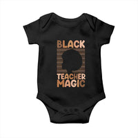 Black Teacher Magic Baby Onesie Empowering African American Pride Teacher Gift - Wonder Print Shop