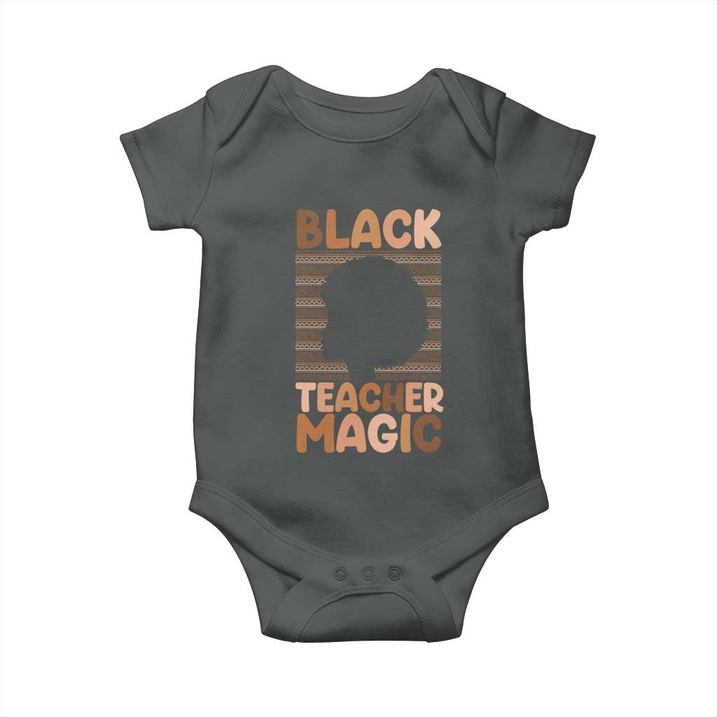 Black Teacher Magic Baby Onesie Empowering African American Pride Teacher Gift - Wonder Print Shop