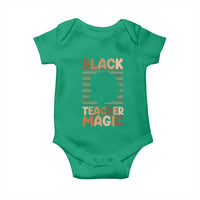 Black Teacher Magic Baby Onesie Empowering African American Pride Teacher Gift - Wonder Print Shop