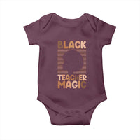 Black Teacher Magic Baby Onesie Empowering African American Pride Teacher Gift - Wonder Print Shop