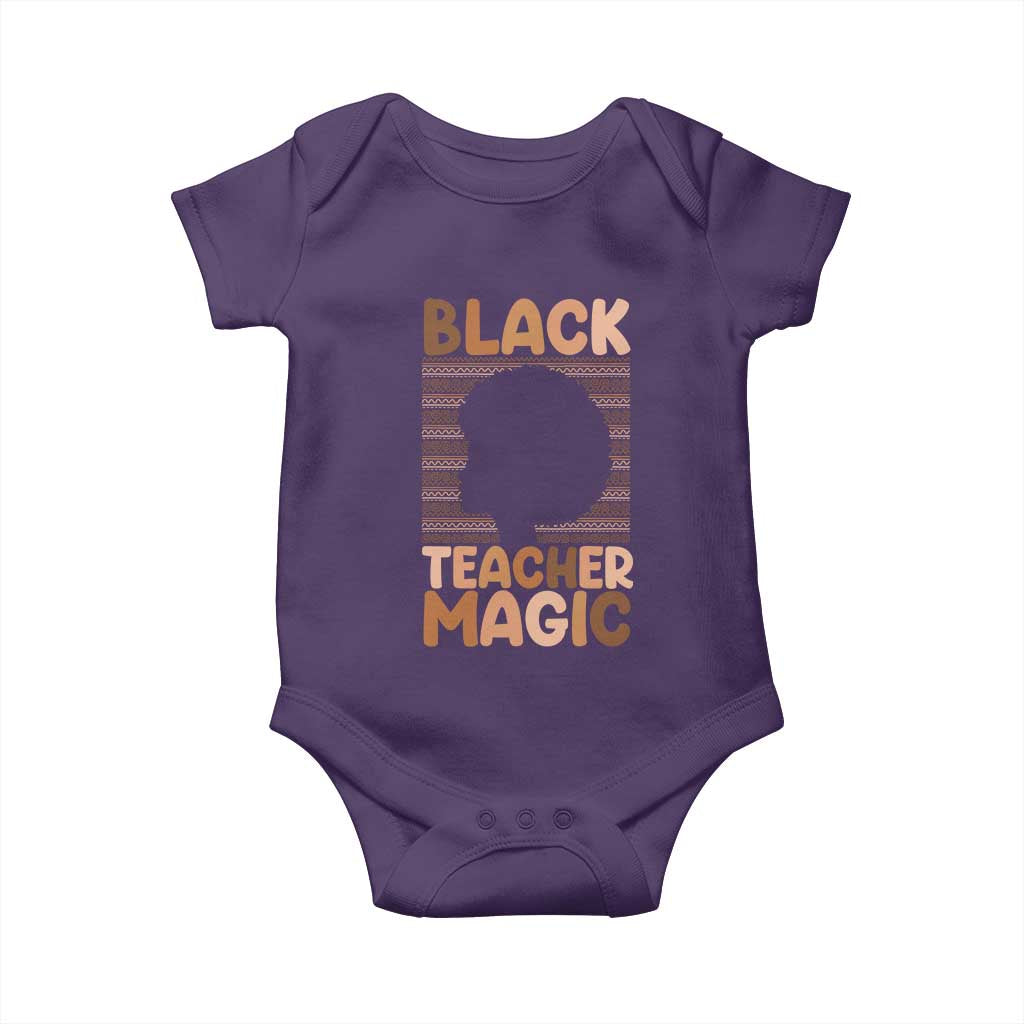Black Teacher Magic Baby Onesie Empowering African American Pride Teacher Gift - Wonder Print Shop
