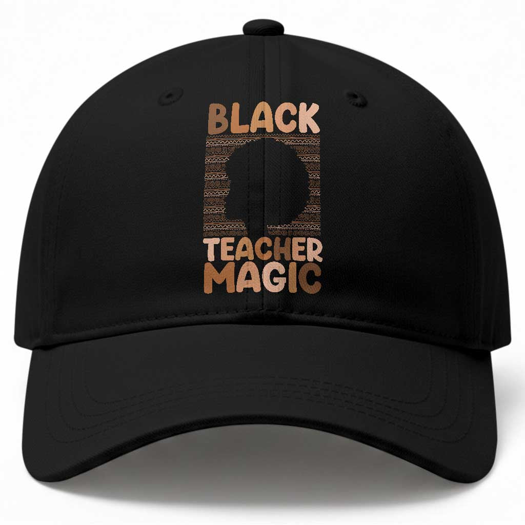 Black Teacher Magic Baseball Cap Empowering African American Pride Teacher Gift