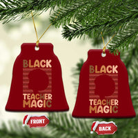 Black Teacher Magic Ceramic Ornament Empowering African American Pride Teacher Gift - Wonder Print Shop