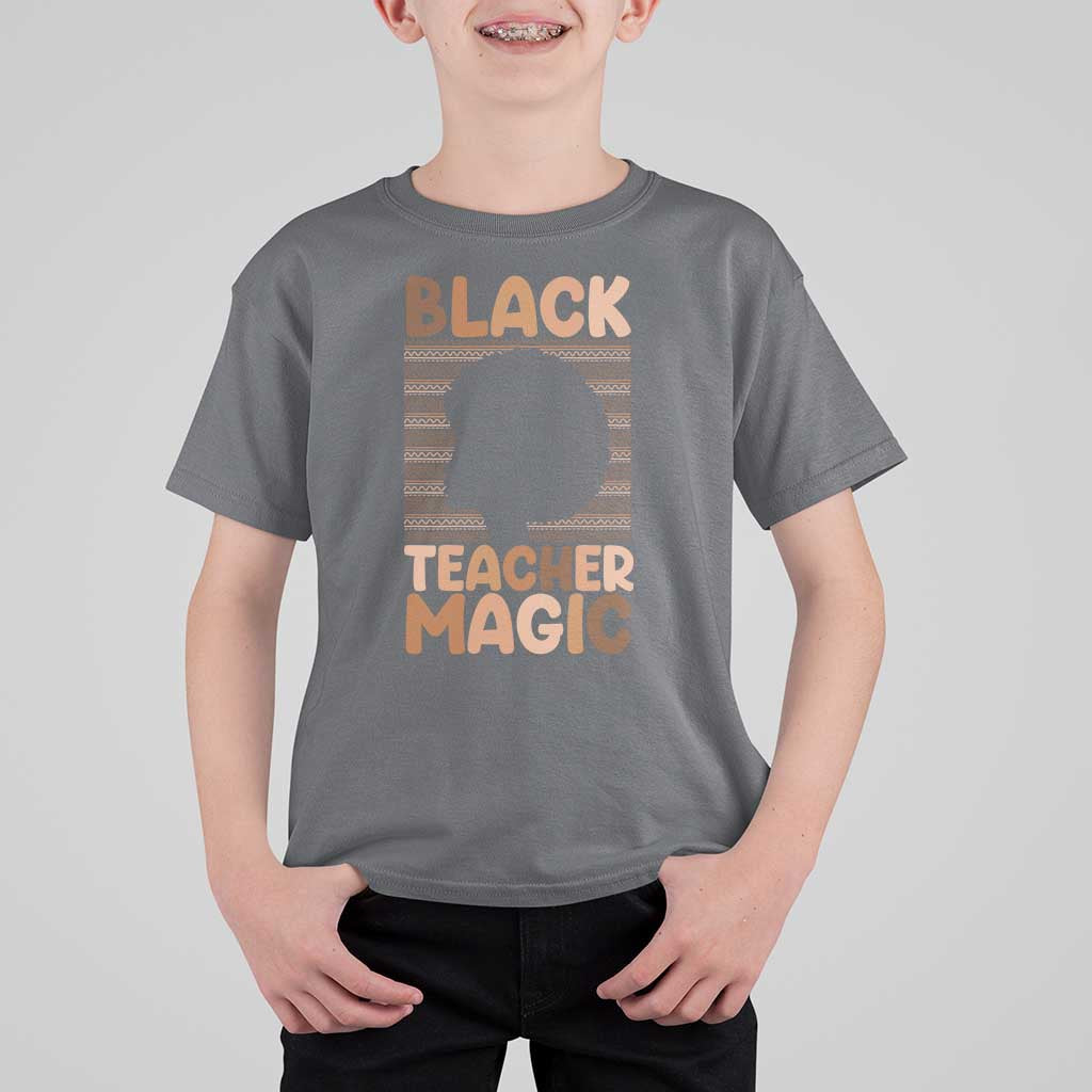Black Teacher Magic T Shirt For Kid Empowering African American Pride Teacher Gift - Wonder Print Shop